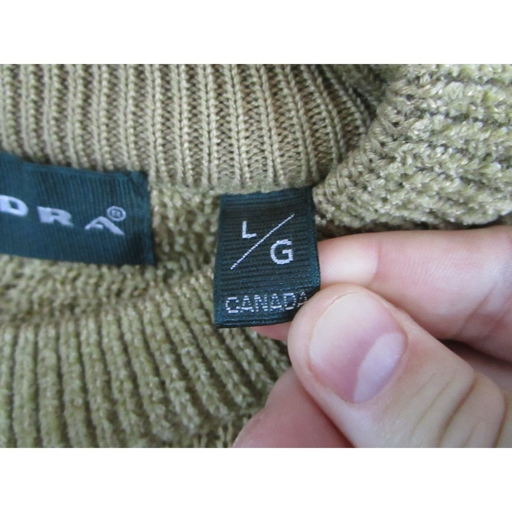 Vintage Tundra Sweater Mens Large Brown Textured Knit Pullover Canada 90s - Picture 4 of 8
